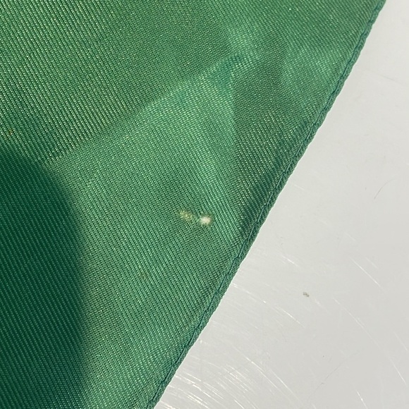 Olivia Rosselli Abstract Bird Scarf, Vintage Green Square Scarf Made in Italy. - Picture 6 of 8